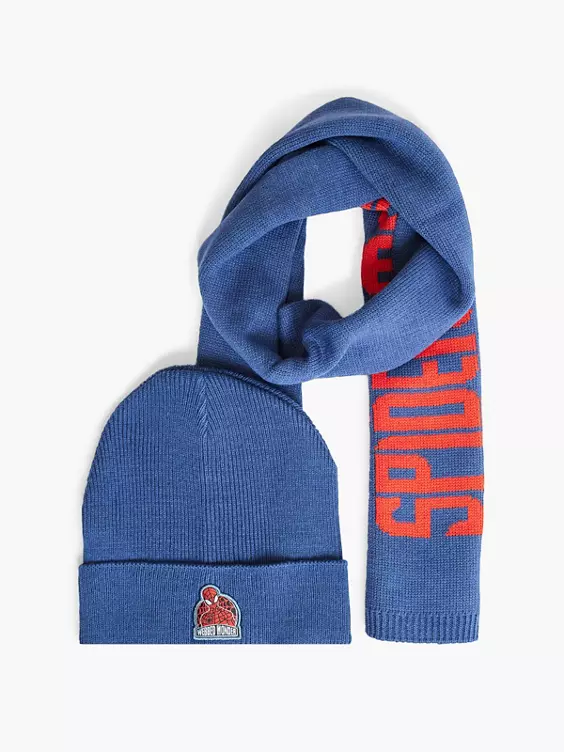 Spiderman Set Schal Und Mütze