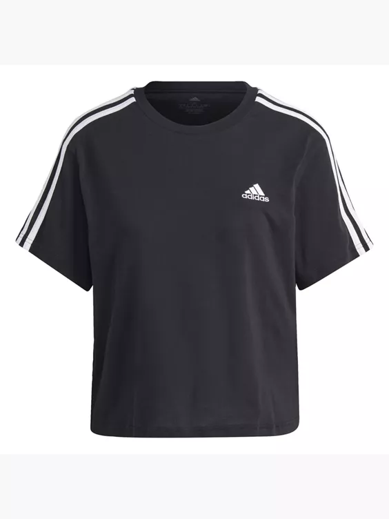 Adidas Essentials 3-Streifen Single Jersey Crop-Top