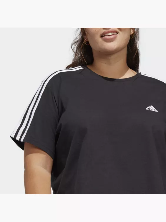 Adidas Essentials 3-Streifen Single Jersey Crop-Top – Große Größen – Bild 2