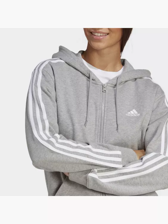 Adidas Essentials 3-Streifen French Terry Regular Kapuzenjacke – Bild 2